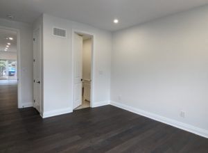 With walk-in to family bathroom and closet