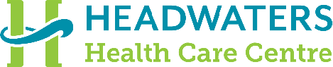 The logo for Headwaters Healthcare centre